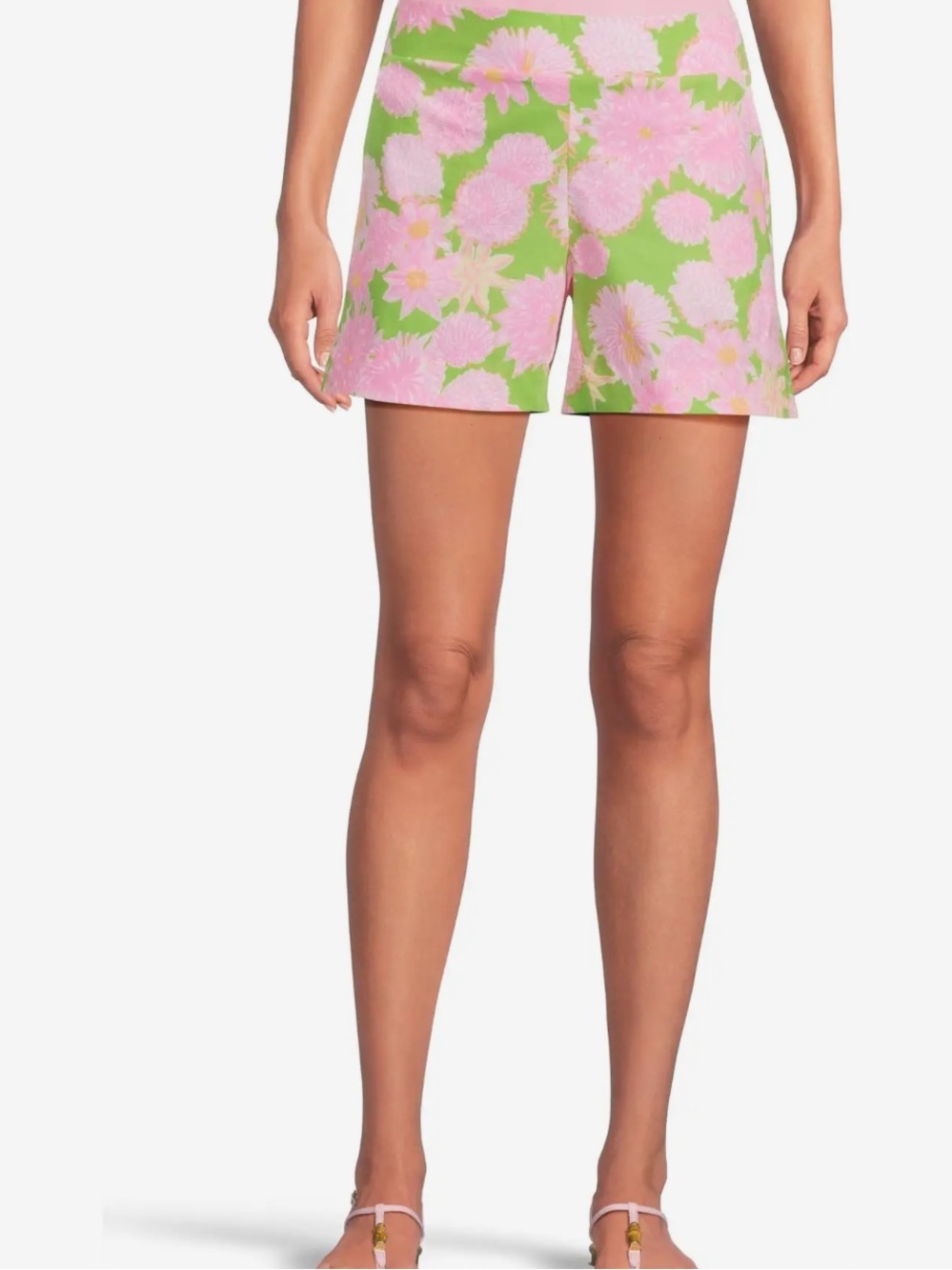 Lilly Pulitzer Alista Stretch Short Pull On Multi Seaside Garden Vacation Preppy